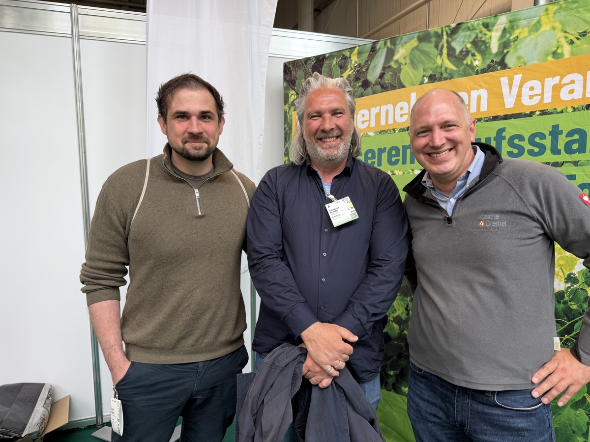 Daniel Fiebranz, Christian Draeger und Thorsten Dremel auf der Fachmesse